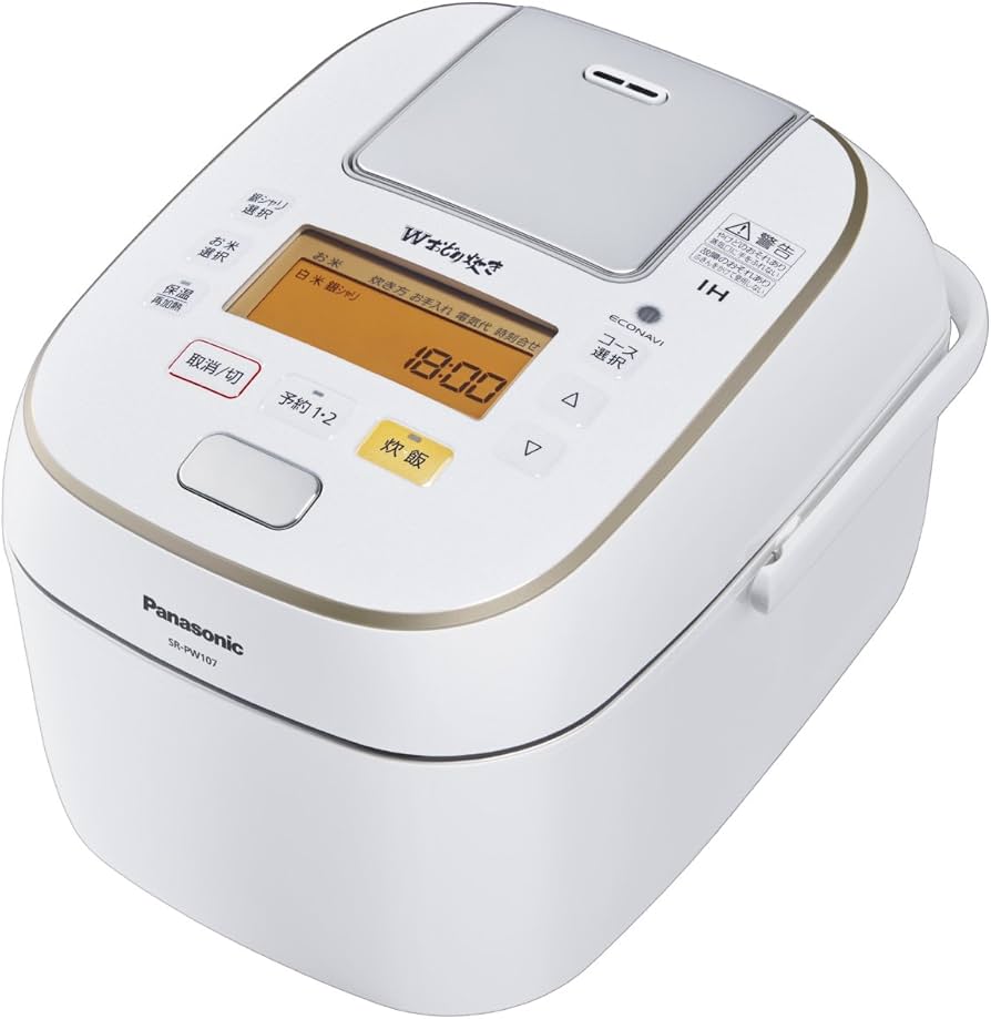 Amazon | パナソニック 5.5合 炊飯器 圧力IH式 Wおどり炊き ホワイト