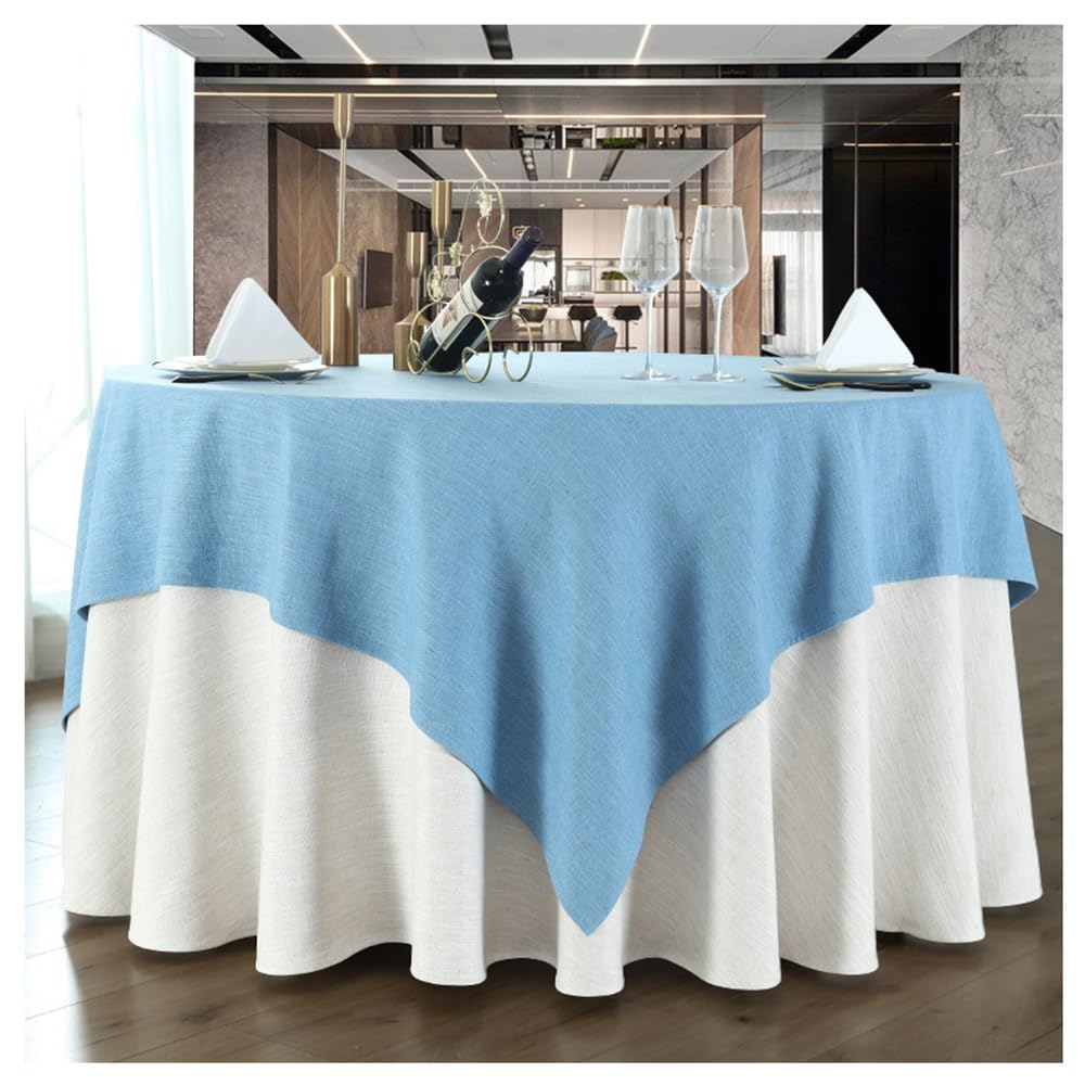 Amazon｜円形のテーブルクロス ホテルのテーブルクロス 2 つの層の綿