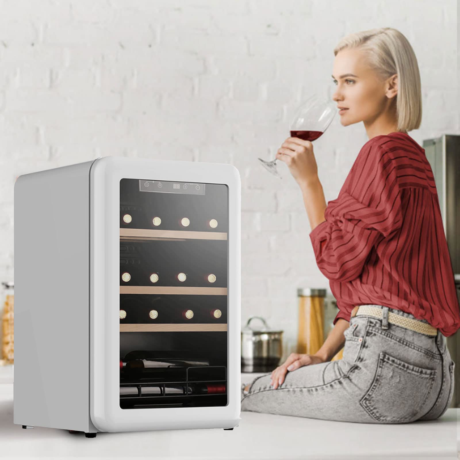 Amazon.co.jp: ワインセラー コンプレッサー式 20本収納 64L ワイン