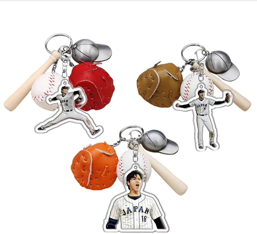 Amazon | [XYOTIC] 3点セット 大谷翔平 グッズ 大谷 翔平 キーホルダー
