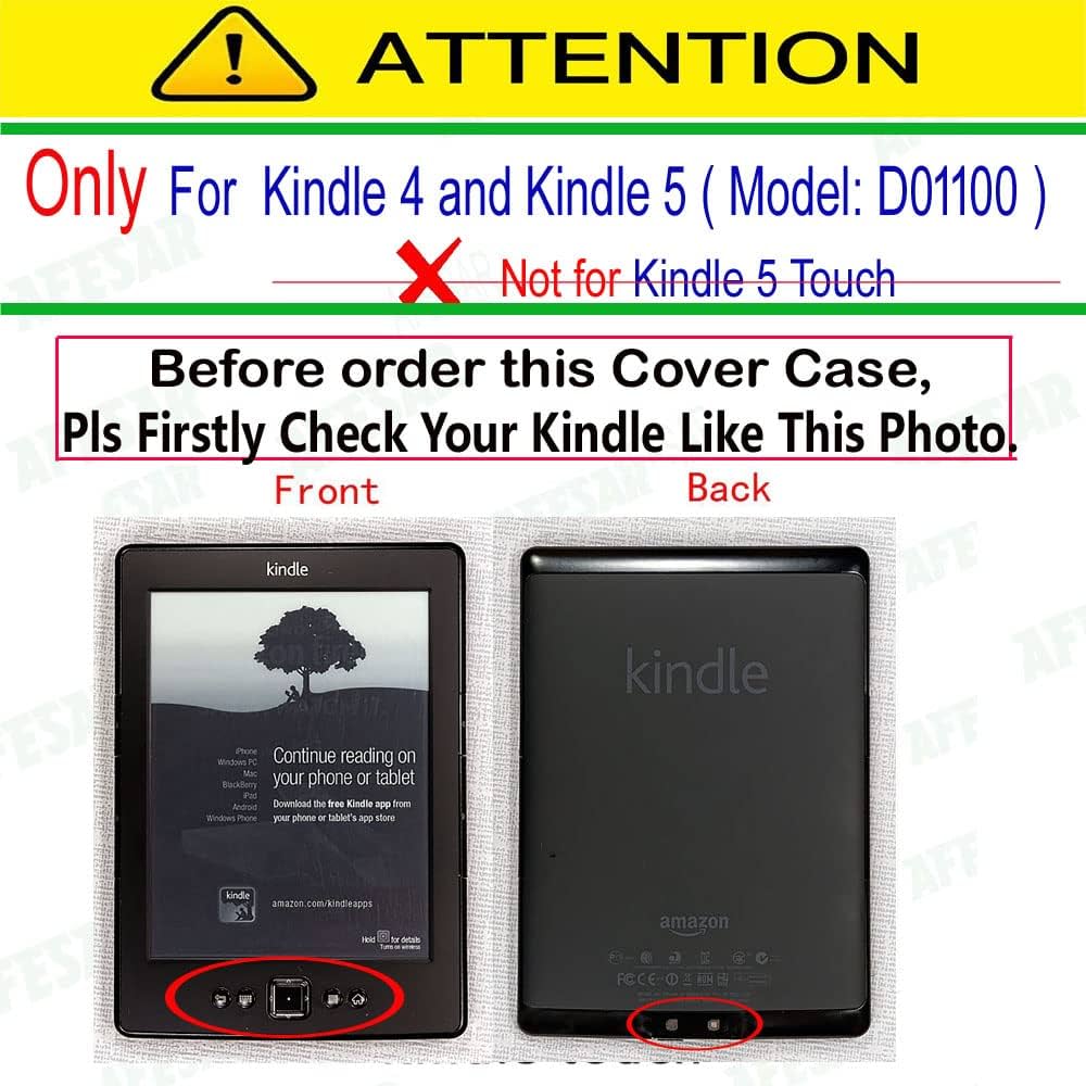 Amazon.com: AFesar Kindle Cover, Synthetic Leather Folio Case for