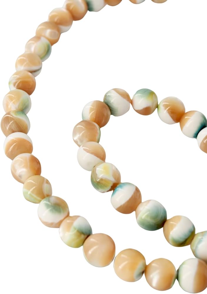Amazon.co.jp: 【貝殻の問屋さん】夜光貝ビーズ【約9mm(約10cm・約10個