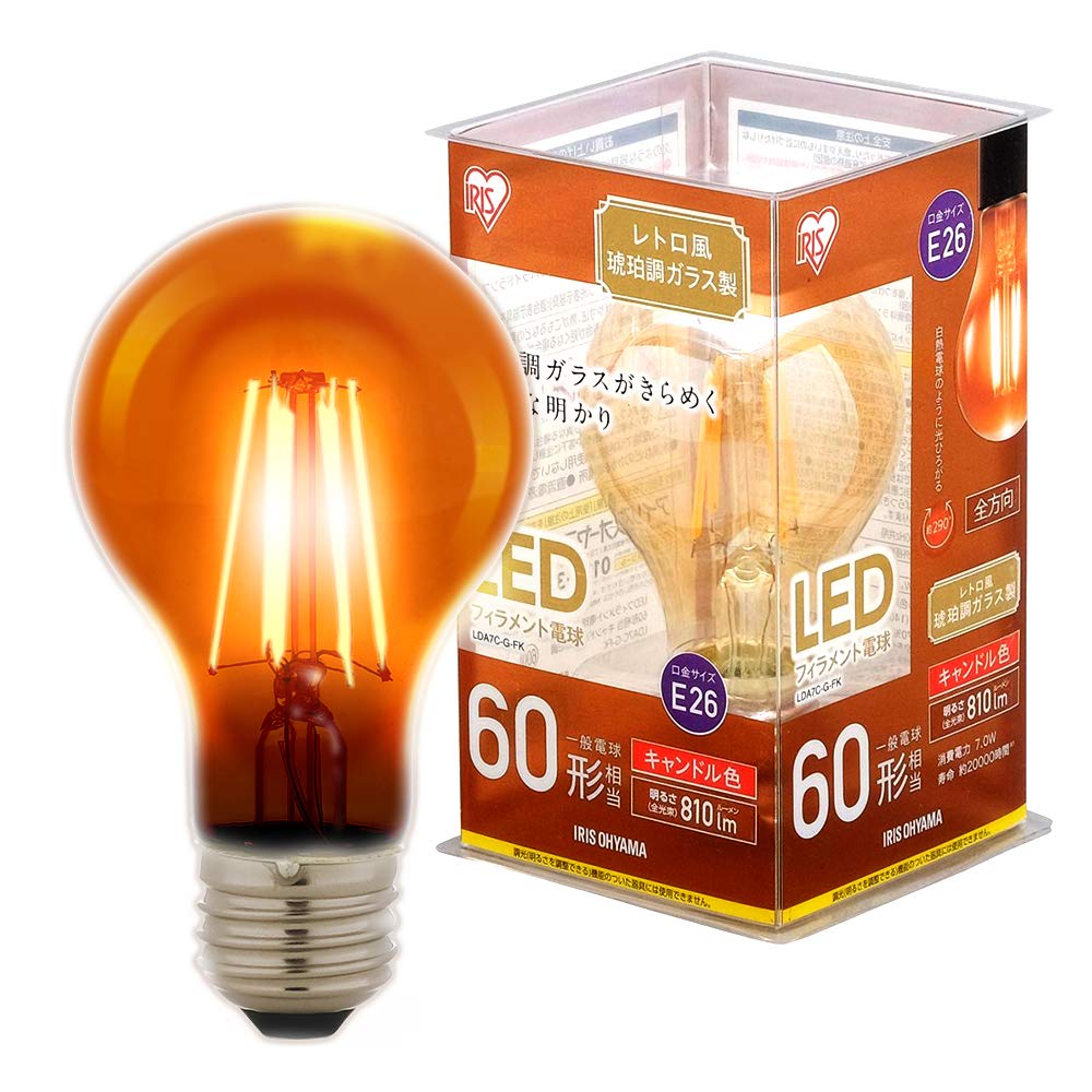 Amazon | 【節電対策】 アイリスオーヤマ LED電球 フィラメント 口金