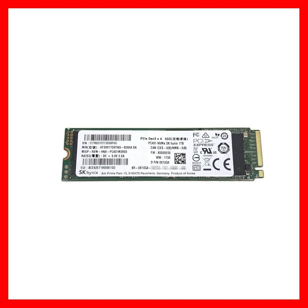 Amazon | SK Hynix PC401 1TB SSD PCIe Gen3 x4 M.2 2280 NVMe