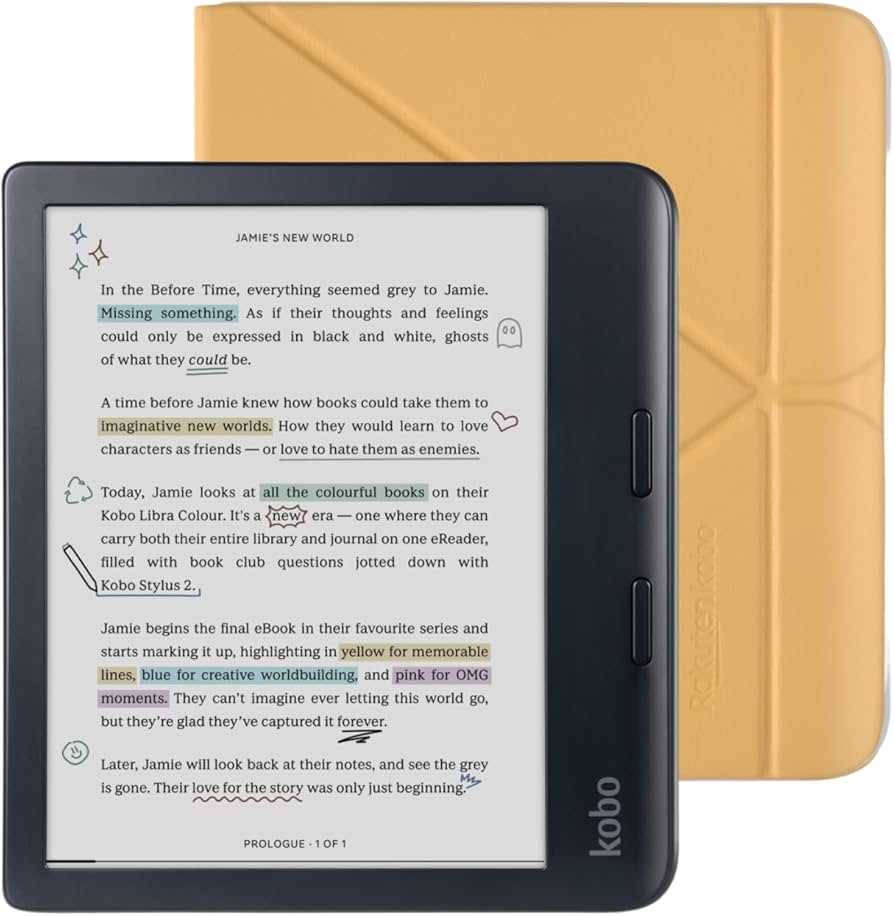 Amazon.com: Kobo Libra Colour Black eReader with Case Bundle