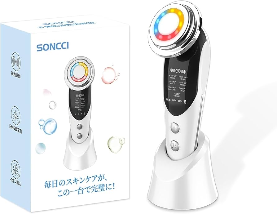 Amazon.co.jp: SONCCI 美顔器 EMS RF美顔器 目元 温熱 振動 イオン導入
