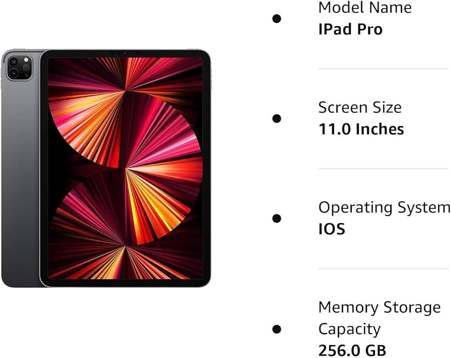 Amazon.com : Apple 2021 11-inch iPad Pro Wi-Fi + Cellular 256GB