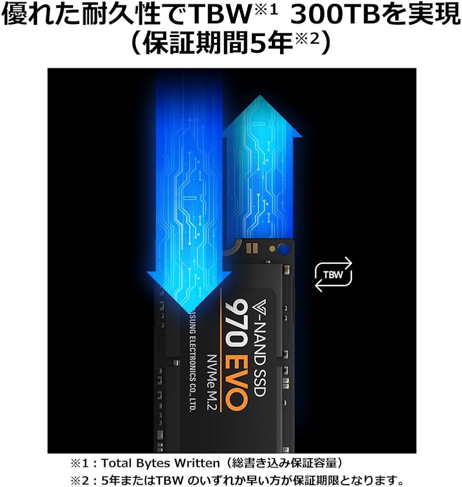 Amazon.co.jp: Samsung 970 EVO 500GB PCIe Gen 3.0 ×4 NVMe M.2 (2280