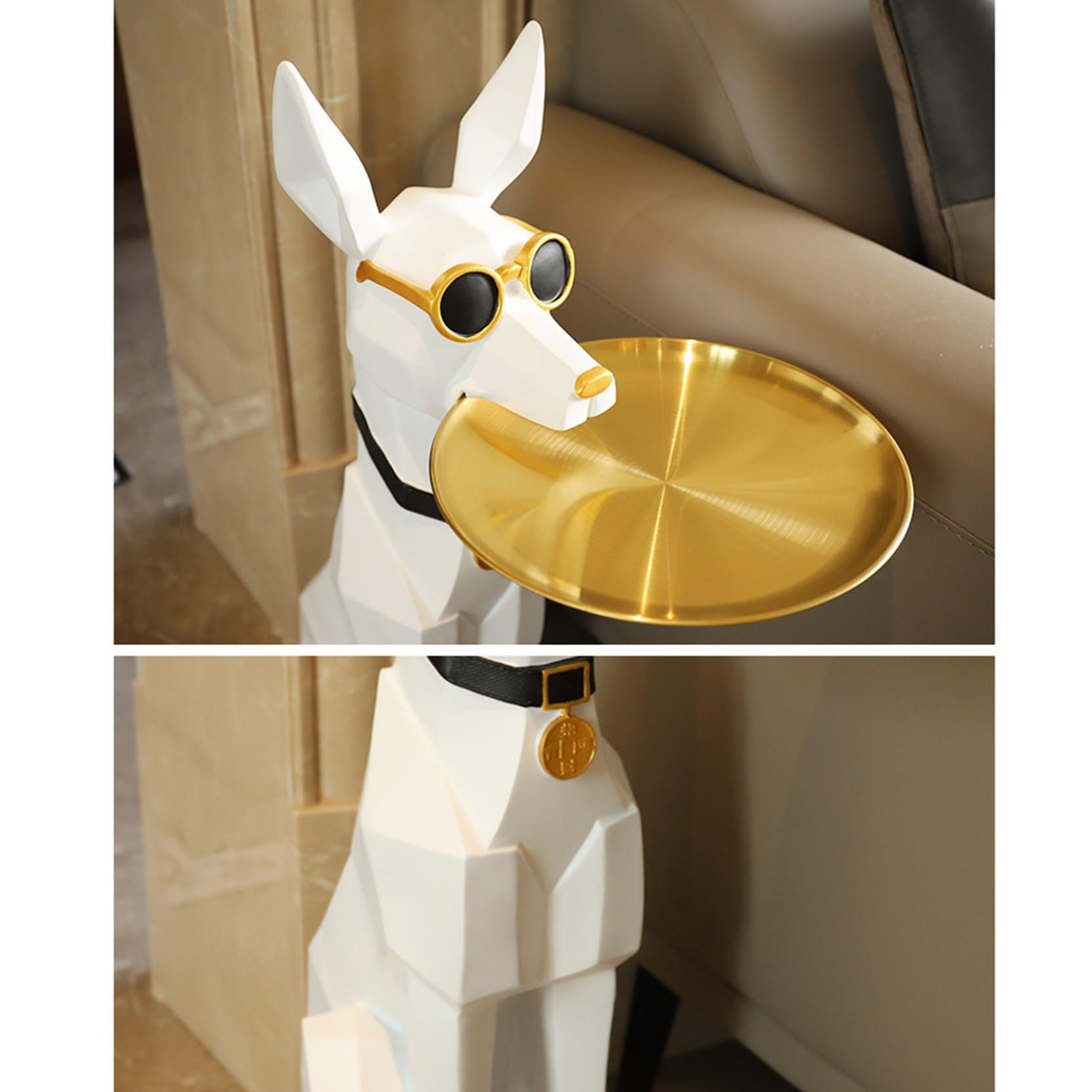 Amazon.co.jp: ドーベルマン 置物 大型 犬 眼鏡をかけたドーベルマン