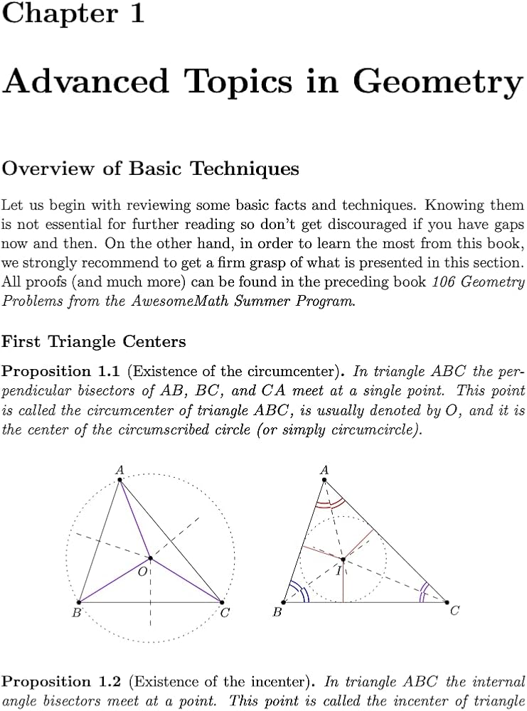 107 Geometry Problems from the AwesomeMath Year-Round Program