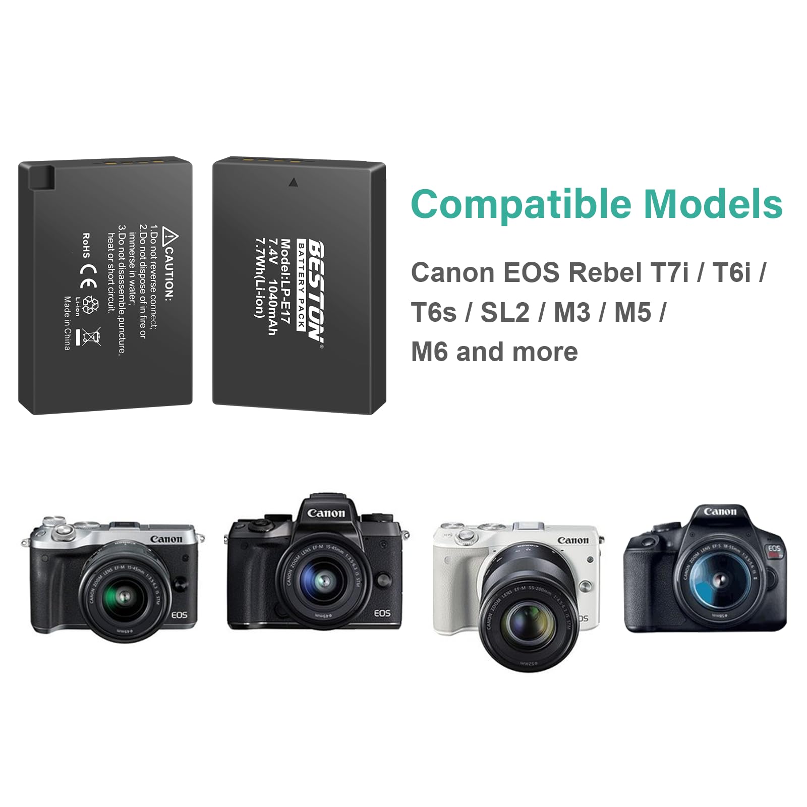 Amazon.co.jp: BESTON LP-E17 バッテリーパックと高速USB充電器 Canon