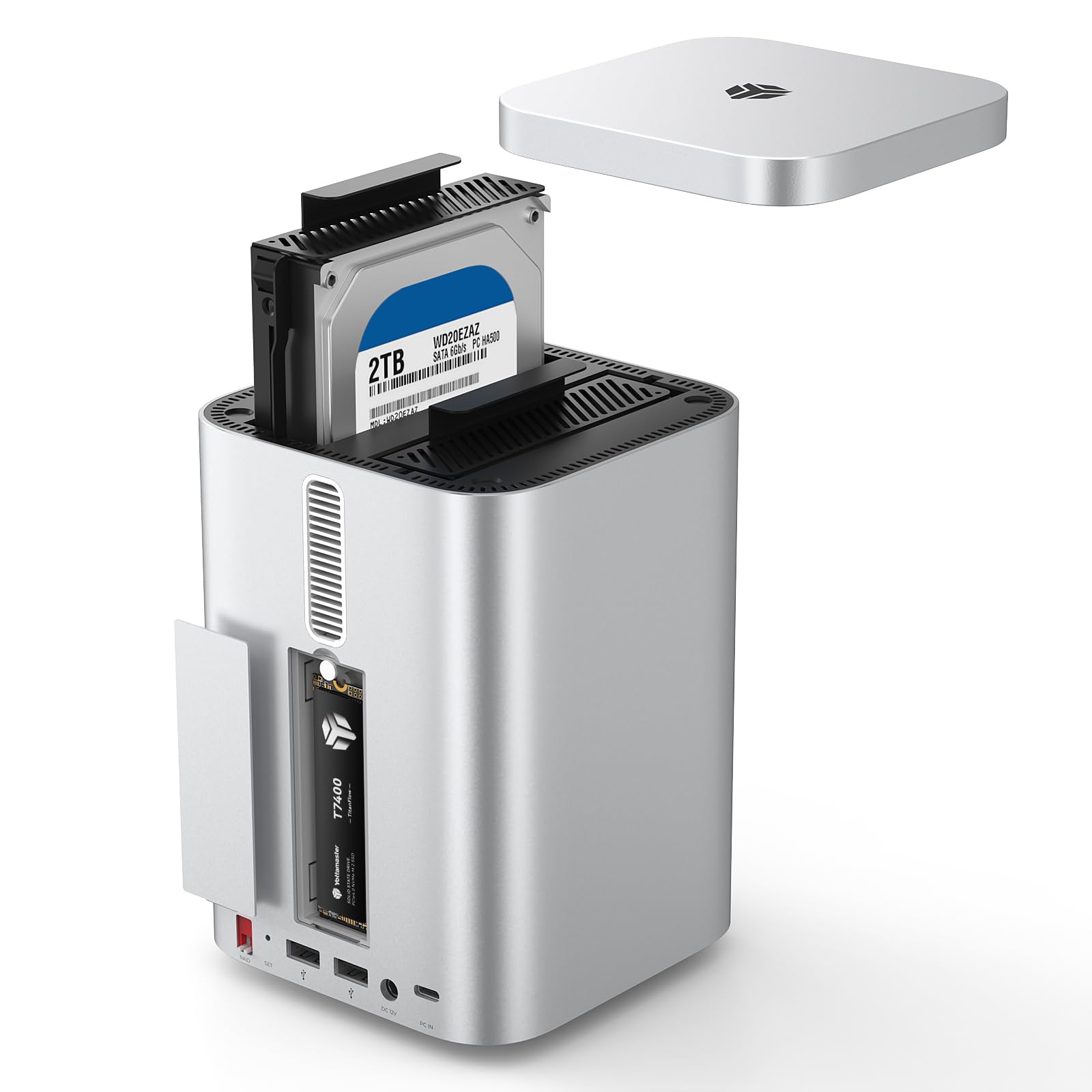 Amazon | Yottamaster【RAID機能対応】HDDケース 2台、2 Bay 10Gbps