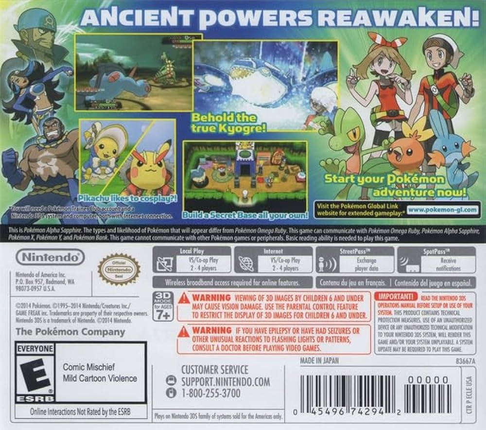 Amazon.com: Pokemon Alpha Sapphire - Nintendo 3DS (Renewed