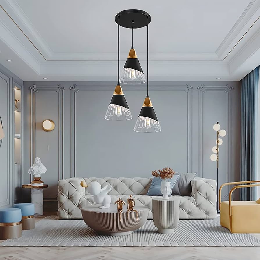 Amazon.co.jp : ペンダントライト 3灯 シーリングライト 吊り下げ照明