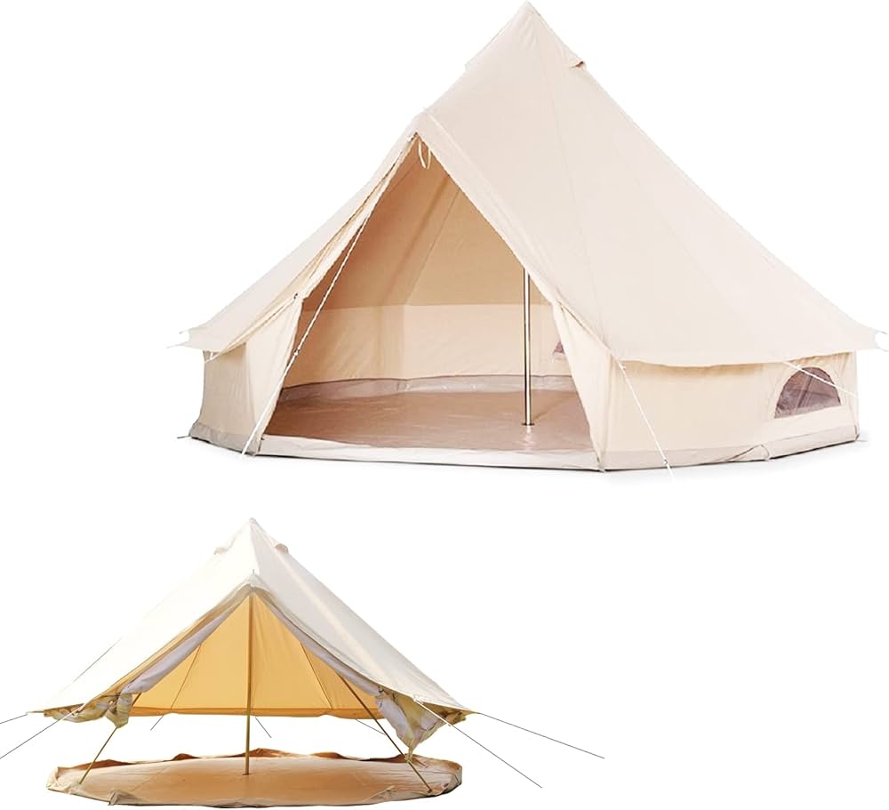 Amazon.co.jp: Kanggogo 4m ベルテント ワンポールテント グランピング