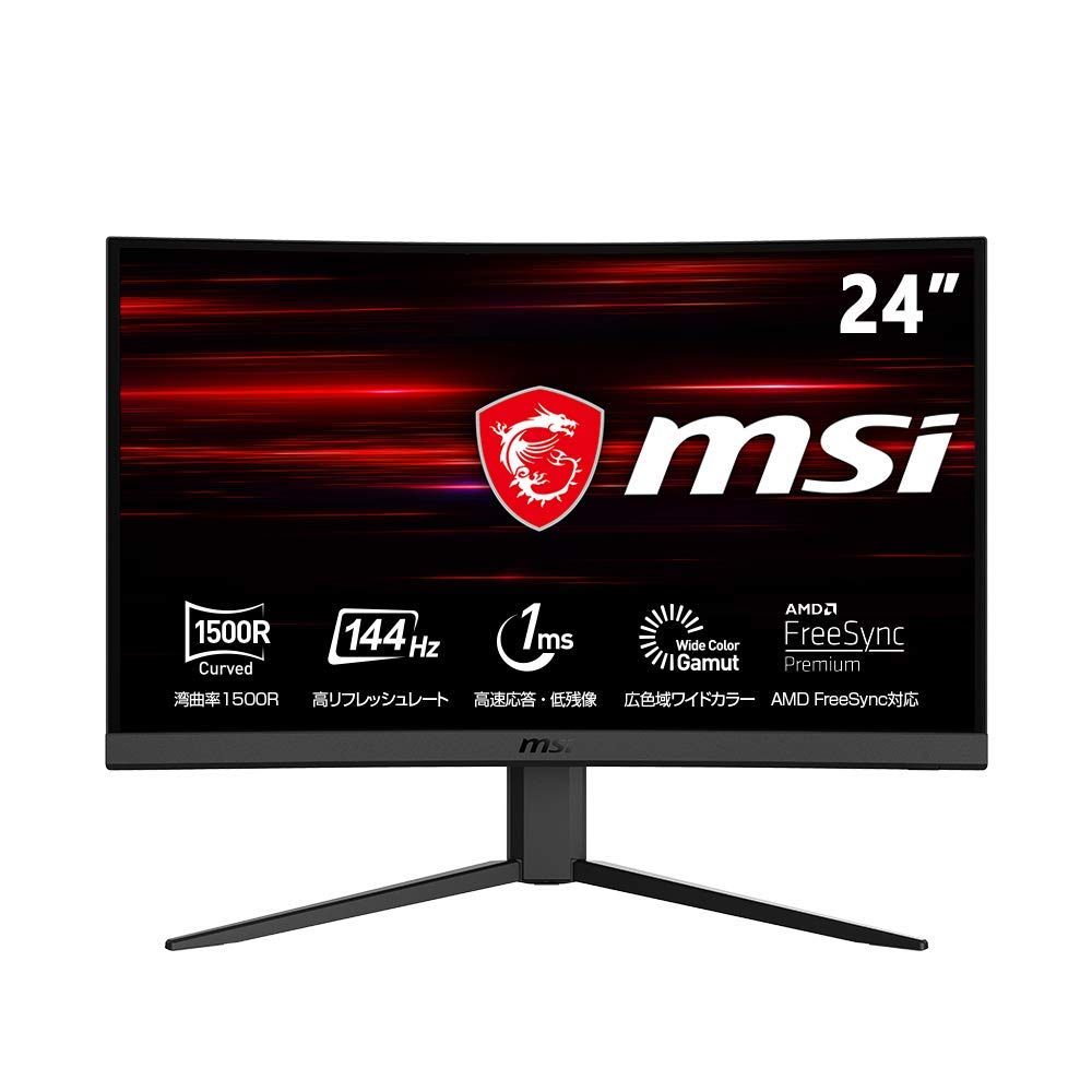 Amazon.co.jp: MSI Optix G24C4 Gaming Monitor 23.6-inch / VA Curved