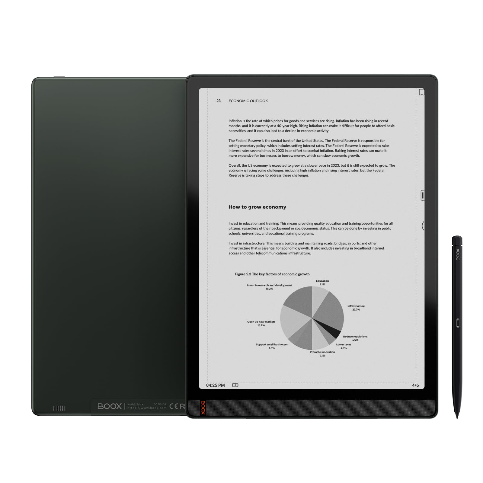 BOOX Tablet Tab X 13.3 ePaper, Tablet PC, E-Ink, papel digital, 6G