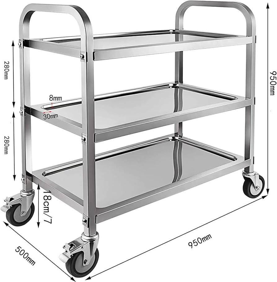 Amazon.co.jp: 収納 ワゴン キッチンカート 95*50*95cm 3段 キャスター