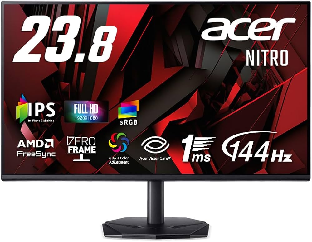 Amazon.co.jp: Acer 23.8インチ フルHD 144Hz 1ms(VRB) IPS 非光沢