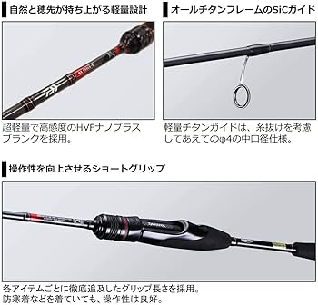 Amazon | ダイワ(DAIWA) アジングロッド 月下美人MX・V A510ULS-S・V