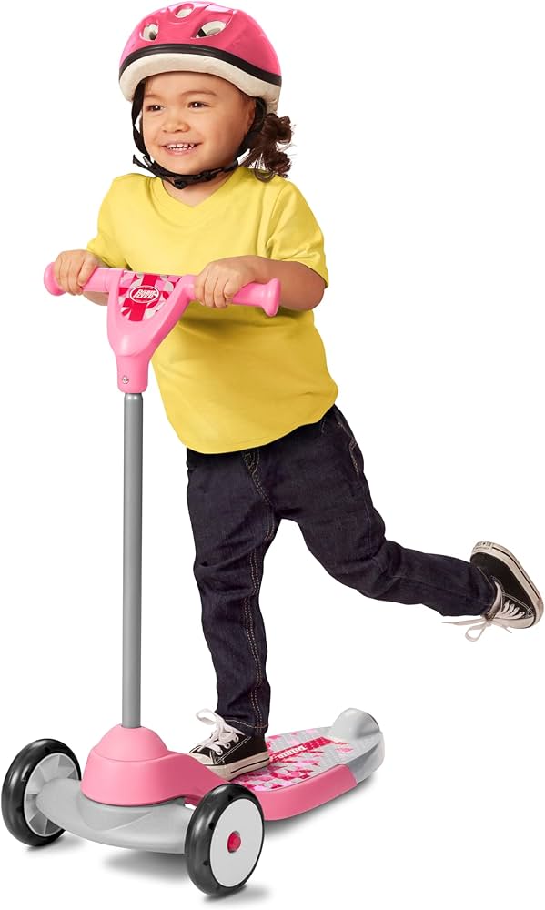 Radio Flyer My 1st Scooter, Kids and Toddler 3 Wheel Scooter, Pink