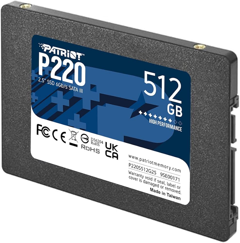Amazon | Patriot P220 512GB Internal SSD - SATA 3 2.5