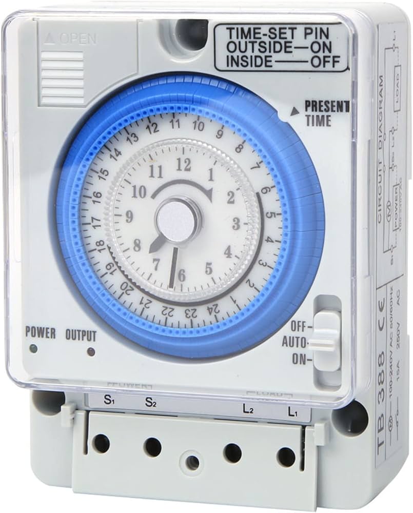 Amazon.co.jp: タイムスイッチリレー TB-388 15分24時間メカニカル