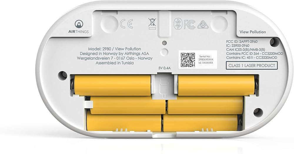 Amazon.co.jp: Airthings View Pollution - 室内空気質モニター、PM