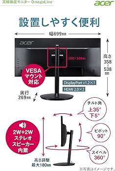 Amazon.co.jp: Acer ウルトラワイドモニター CB292CUbmiiprx 29インチ
