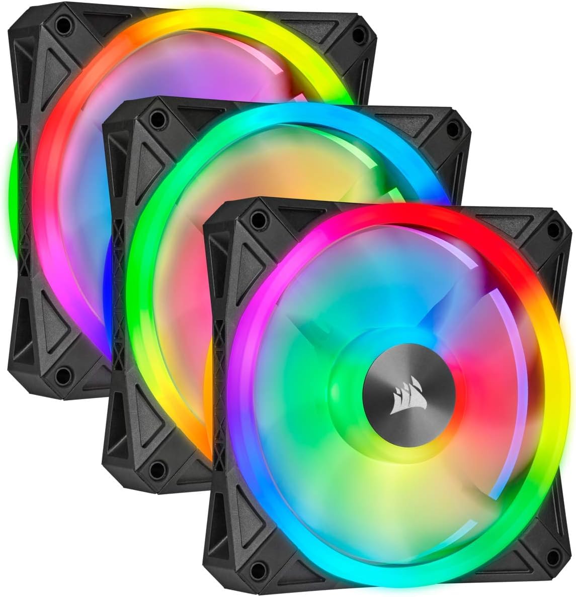 Amazon | Corsair iCUE QL120 RGB 120mm 3連ファンキット PWM対応 PC