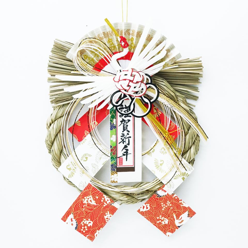 Amazon.co.jp: お正月飾り しめ飾り しめ縄 「 紅白鶴飾り 」 2026年