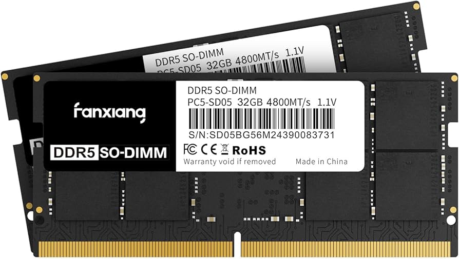 Amazon.co.jp: Fanxiang DDR5 64GB(2x32GB)4800MHz RAM ノートPC用
