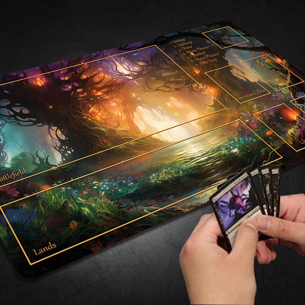 Amazon.com: Premium Stitched MTG Playmat with Zones and Non-Slip
