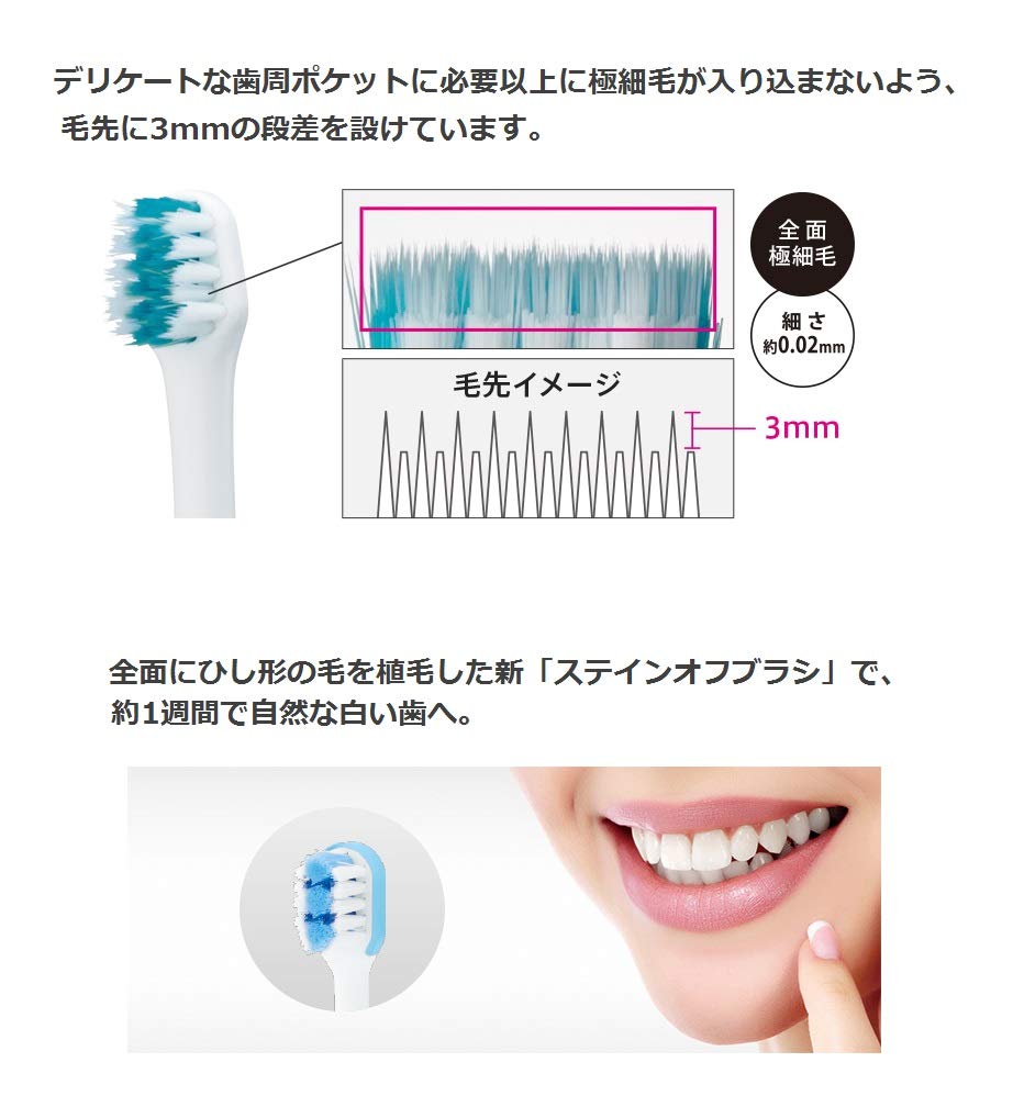 Amazon.co.jp: パナソニック 電動歯ブラシ ドルツ 白 EW-DL34-W