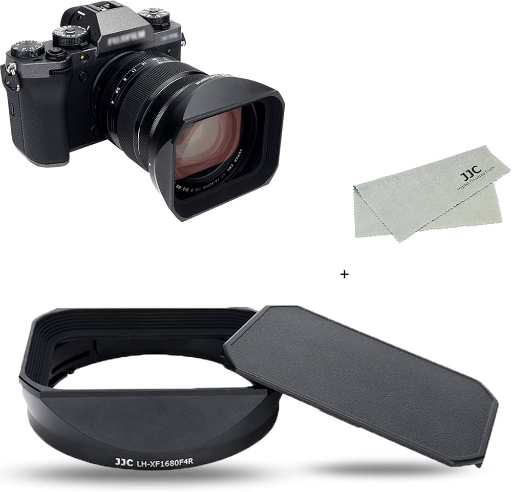 Amazon | JJC メタル 正方形 レンズフード + フードキャップ Fujifilm