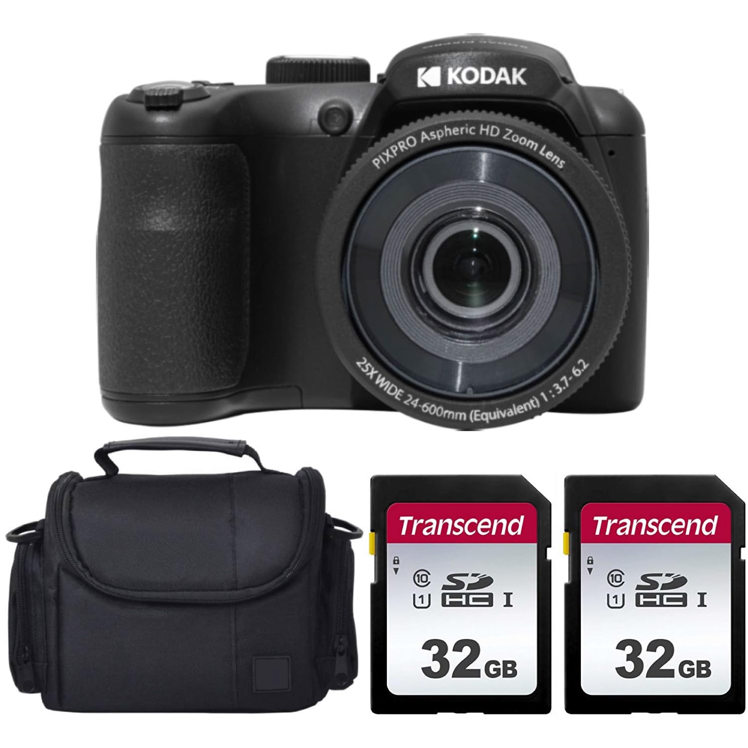 Amazon.com : Kodak PIXPRO AZ255 Digital Camera (Black) Bundle with