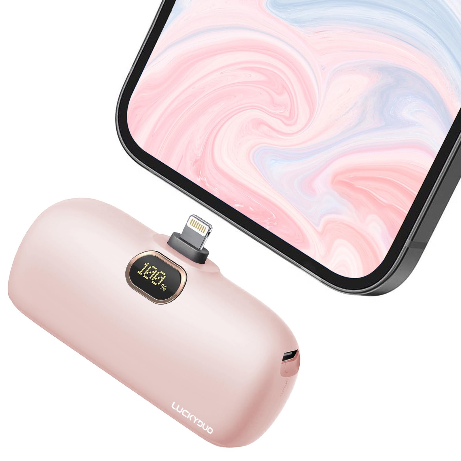 Amazon | LUCKYDUO モバイルバッテリー 小型 iPhone 5000mAh