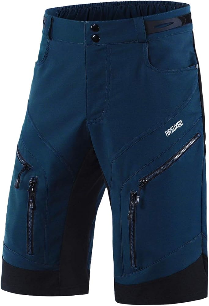Amazon.co.jp: ARSUXEO Men's Loose Fit Cycling Shorts MTB Bike