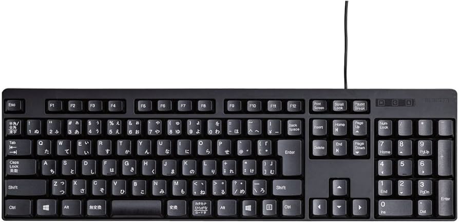 Amazon.co.jp: エレコム 有線キーボード メンブレン ブラック TK