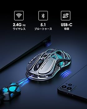 Amazon | 【国内正規品】GravaStar ゲーミングマウス 無線 有線