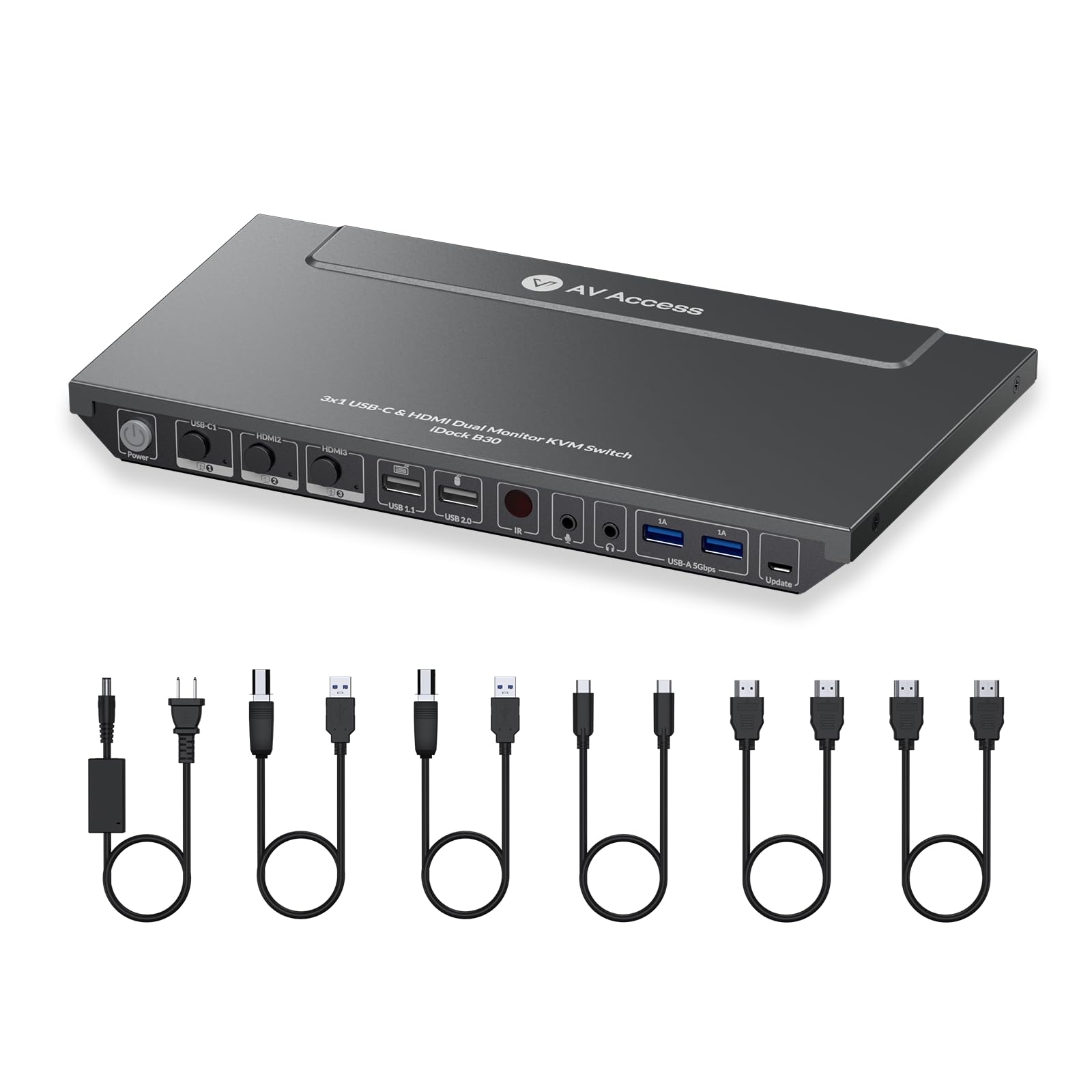 Amazon.com: AV Access KVM Switch Dock for a Laptop and 2 Desktop