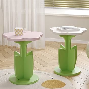 Amazon.co.jp: ナイトテーブル, 花の形の小さなコーヒーテーブル