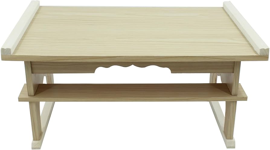 Amazon｜Shizuka-JP 経机 桐調経机 葬儀用仏具 枕机 供物机 巾45cm 盆