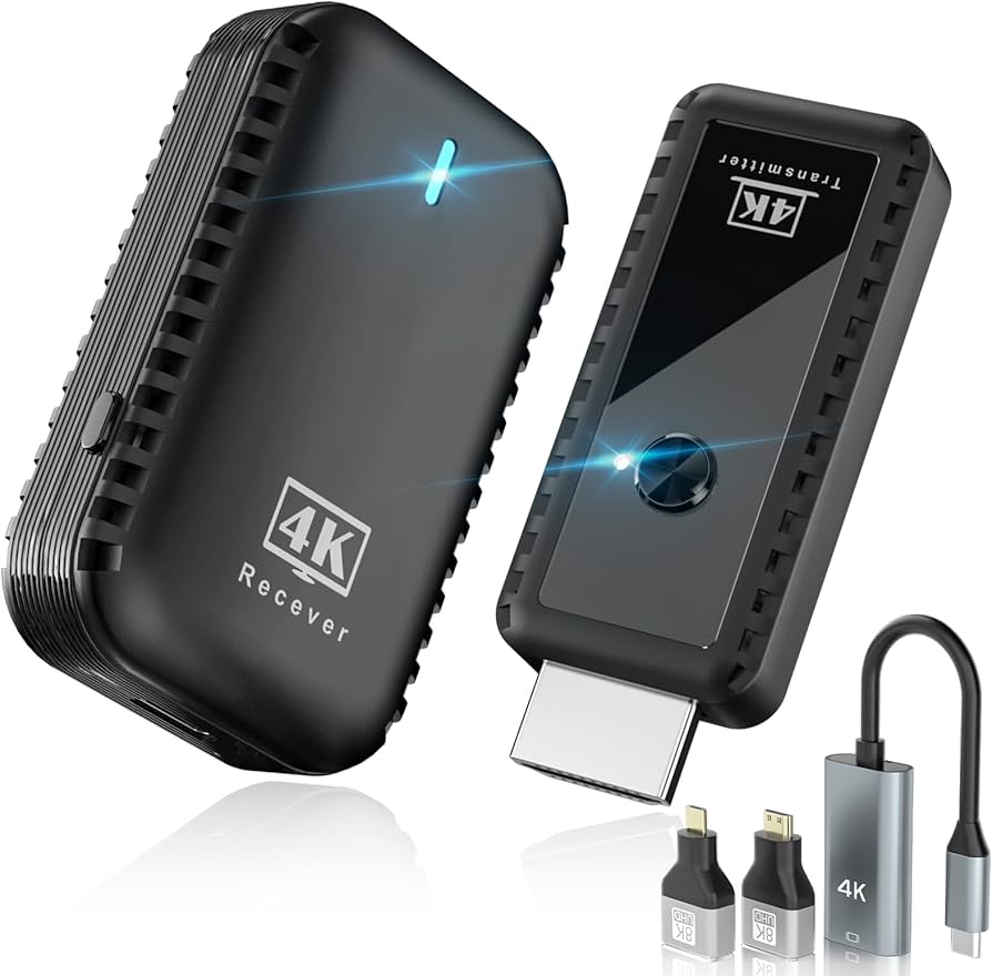 Amazon | Hdmi 無線 4K ワイヤレスHDMI 0.1秒の低遅延の送受信機セット