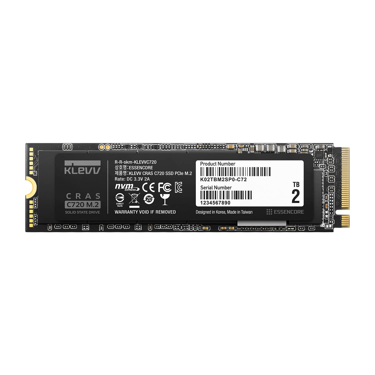 Amazon | エッセンコアクレブ KLEVV SSD 2TB CRAS C720 M.2 NVMe PCIe3