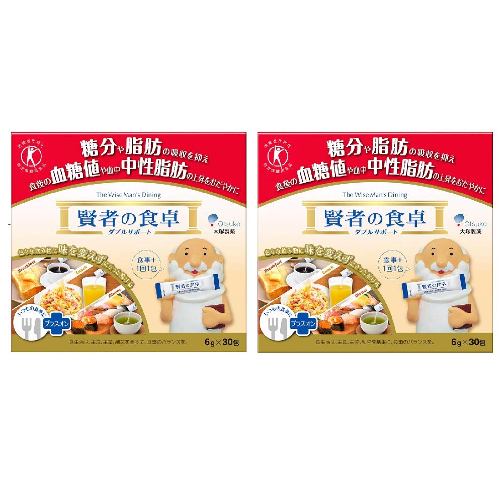 Amazon.co.jp: 大塚製薬 賢者の食卓 ダブルサポート 6g×30包×2箱
