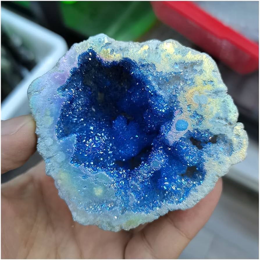 Amazon.co.jp: 天然瑪瑙ジオード水晶 CrystalCrystals 石と