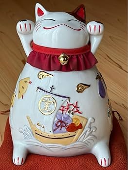 Amazon.co.jp: 招き猫（大） 貯金箱 猫舎道楽堂本舗 : おもちゃ