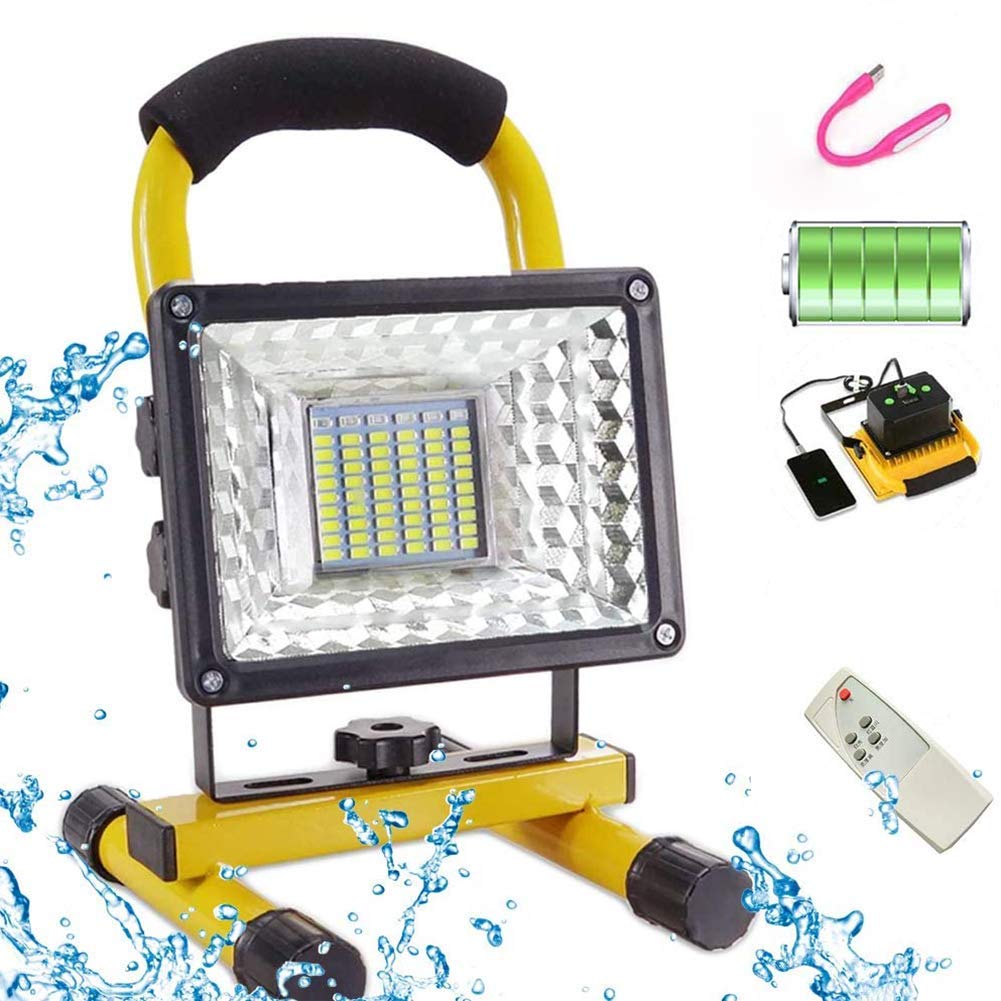 Amazon.com: ASDUU 60 LEDs 400W 8000 Lumen Cordless Work Site Lamp