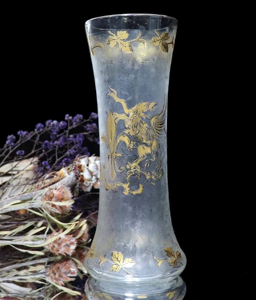 Amazon.co.jp: オールドバカラ 1880年頃 グリフォンと百合の紋章 金彩